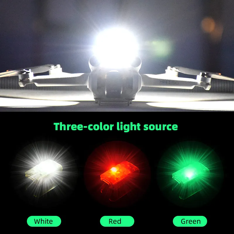 Drone Stobe Light  for Inspire 2 Pro Mini 3 Pro 3 Color Adjustable Anti-Collision Light 6KM Visible Mini Drone Head Tail Lamp