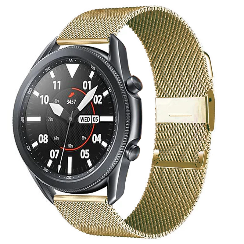 

Ремешок металлический для Samsung Galaxy watch 3, сетчатый Браслет для смарт-часов Huawei watch GT2 46 мм 42 мм, 22 мм 20 мм