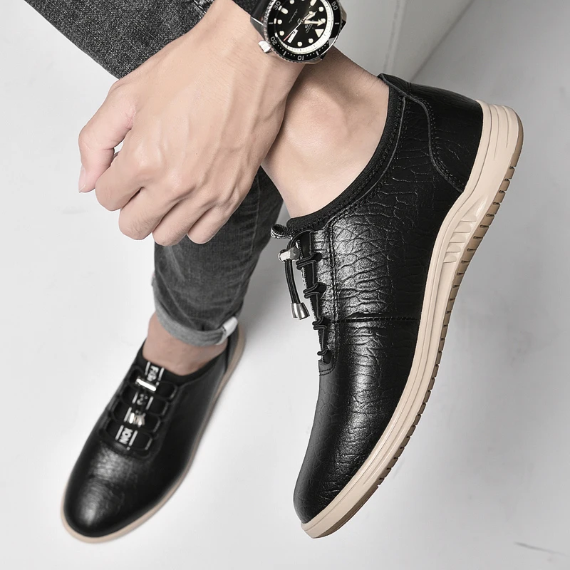 Men Genuine Leather Casual Shoes 