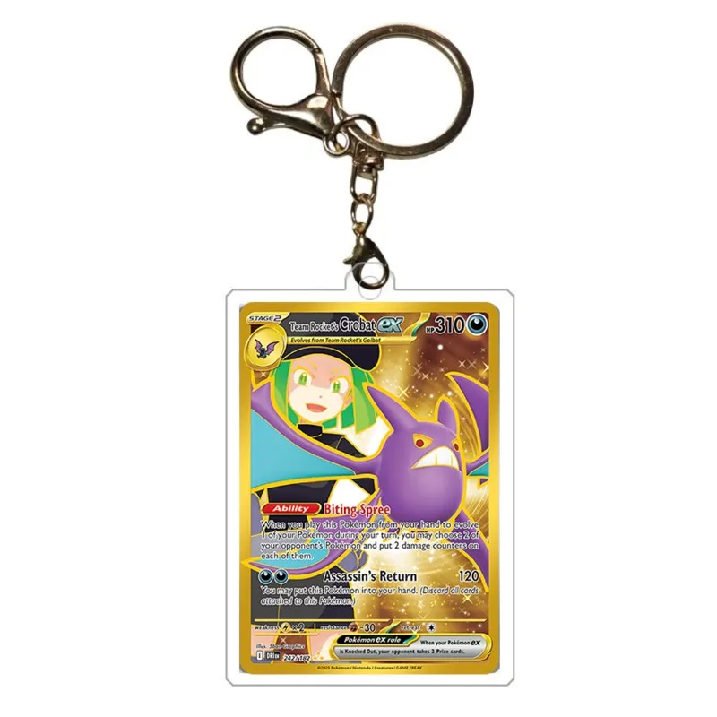 Фото Брелок с изображением покемонов TR Mewtwo Cyn Garchomp Eth Ho-Oh, коллекция аниме-игр, расширяющиеся художественные подарки, акриловый защитный чехол для самодельного изготовления №5