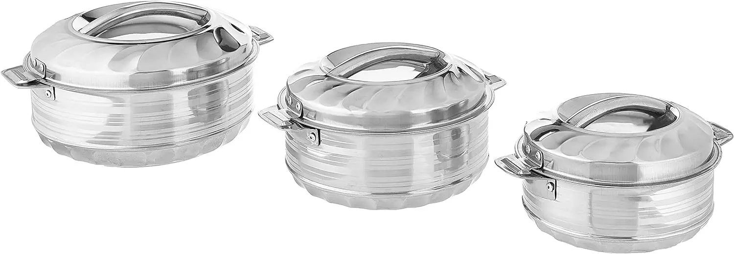 

Insulated Casserole Food Warmer/Cooler Hot Pot Gift Set, 1000mL+1500mL+2500mL, Stainless Steel Baking tray for oven Accesorios f