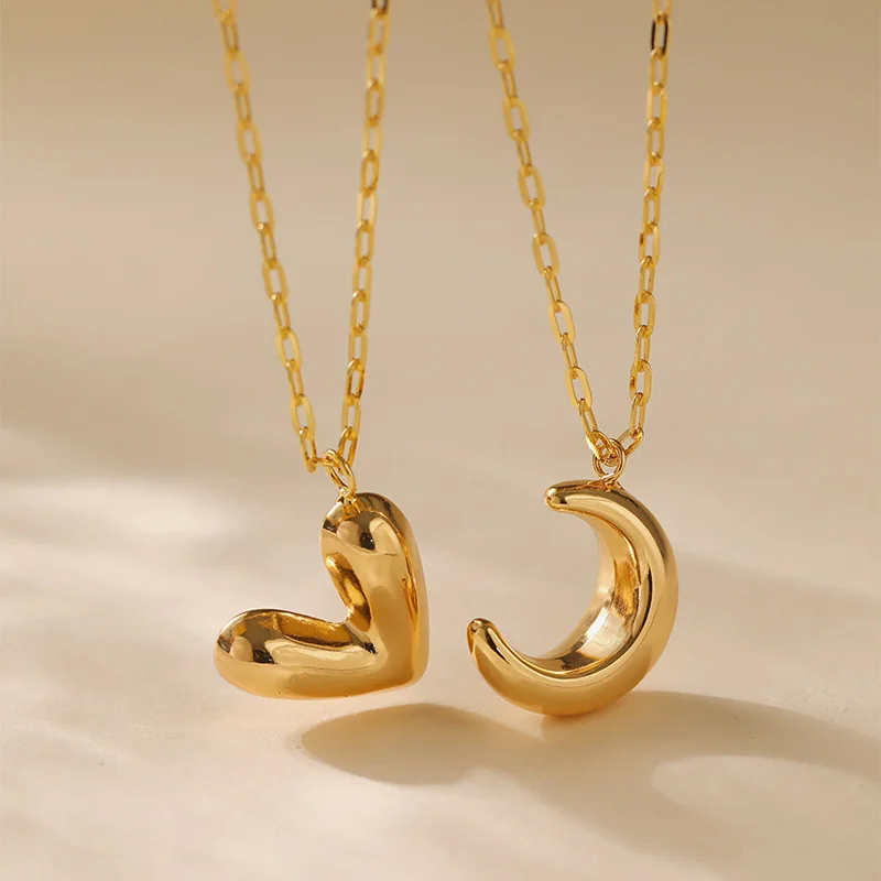 Цепочка на ключицу для женщин и девушек ожерелье в форме Луны сердца модное