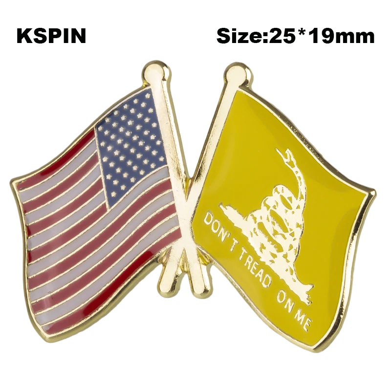 

U.S.A & Gadsden Flag Badge Pins Badge Brooch Badges on Backpack Pin Brooch