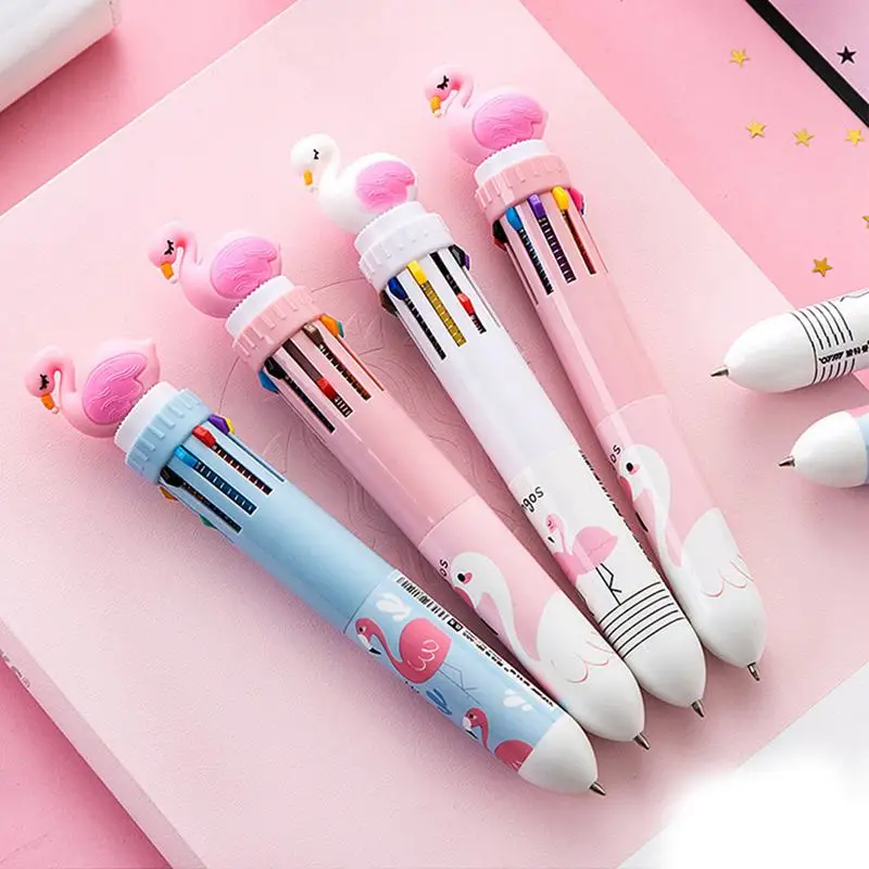 

4PCS Ten Color Pen Gift Flamingo Party Favor Kid Birthday Guest Gift Wedding Gift Summer Hawaiian Party Decor Aloha Party Supply