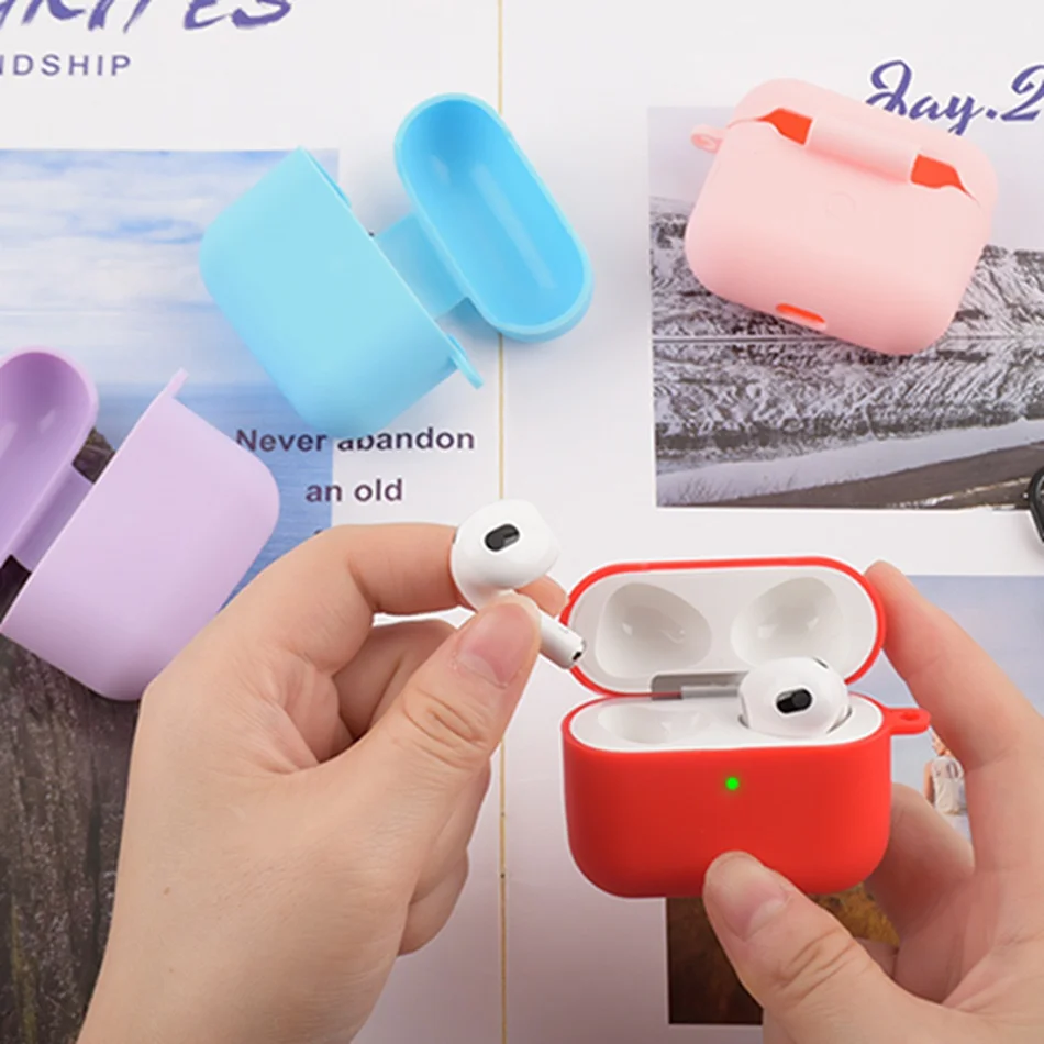 Оригинальный силиконовый чехол для наушников Airpods 3 2021 телефона Apple Air Pods AirPods3