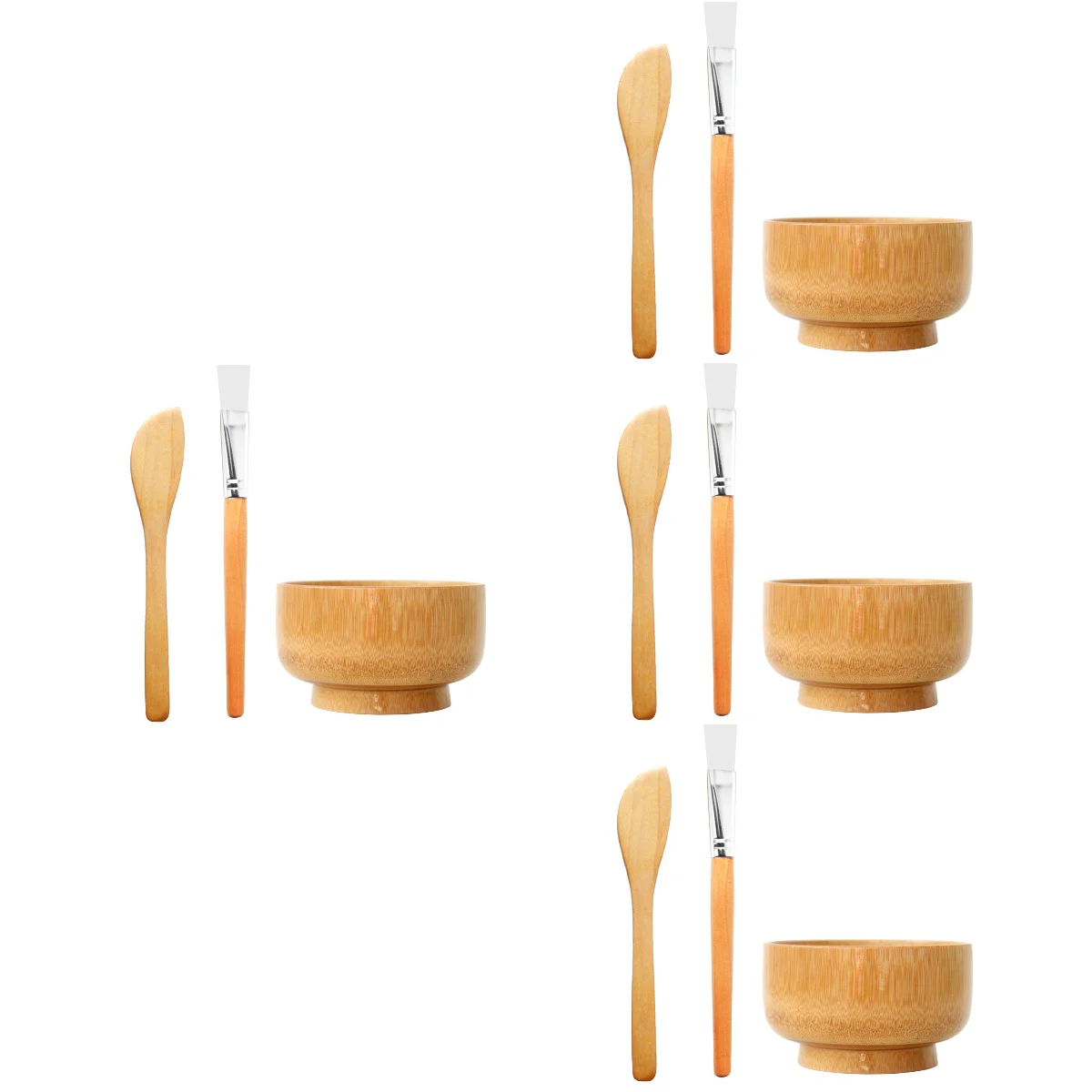 

4 Sets Beauty Mask Stirring Tools Household DIY Wooden Mask Mixing Gadgets
