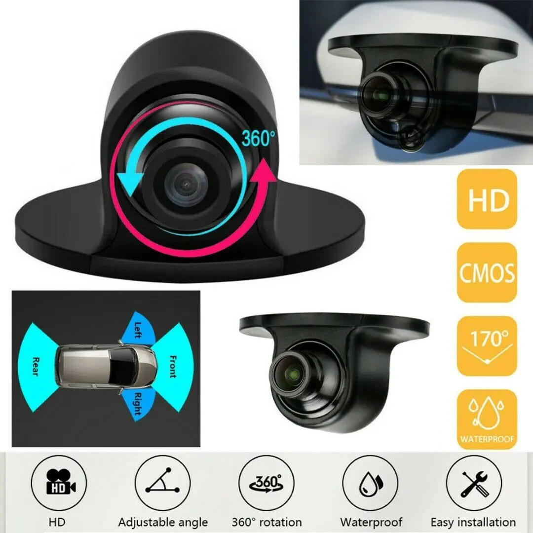 Car Front Rear Side View Camera Reverse Electronics Rearview Parking IR Waterproof 360 Degree Wide Angle Rotation Camera Car Front Rear Side View Camera Reverse Electronics Rearview Parking IR Waterproof 360 Degree Wide Angle Rotation Camera