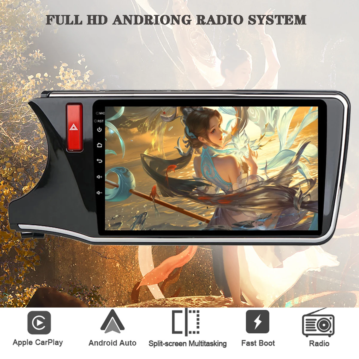 4G сетевой Wi-Fi Android 13 8G ОЗУ для HONDA CITY 2014 2019 стерео автомобильное аудио видео A/V