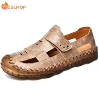 brand summer mens sandals leather men beach roman sandals new comfortable men outdoor casual shoes slippers plus size sneakers