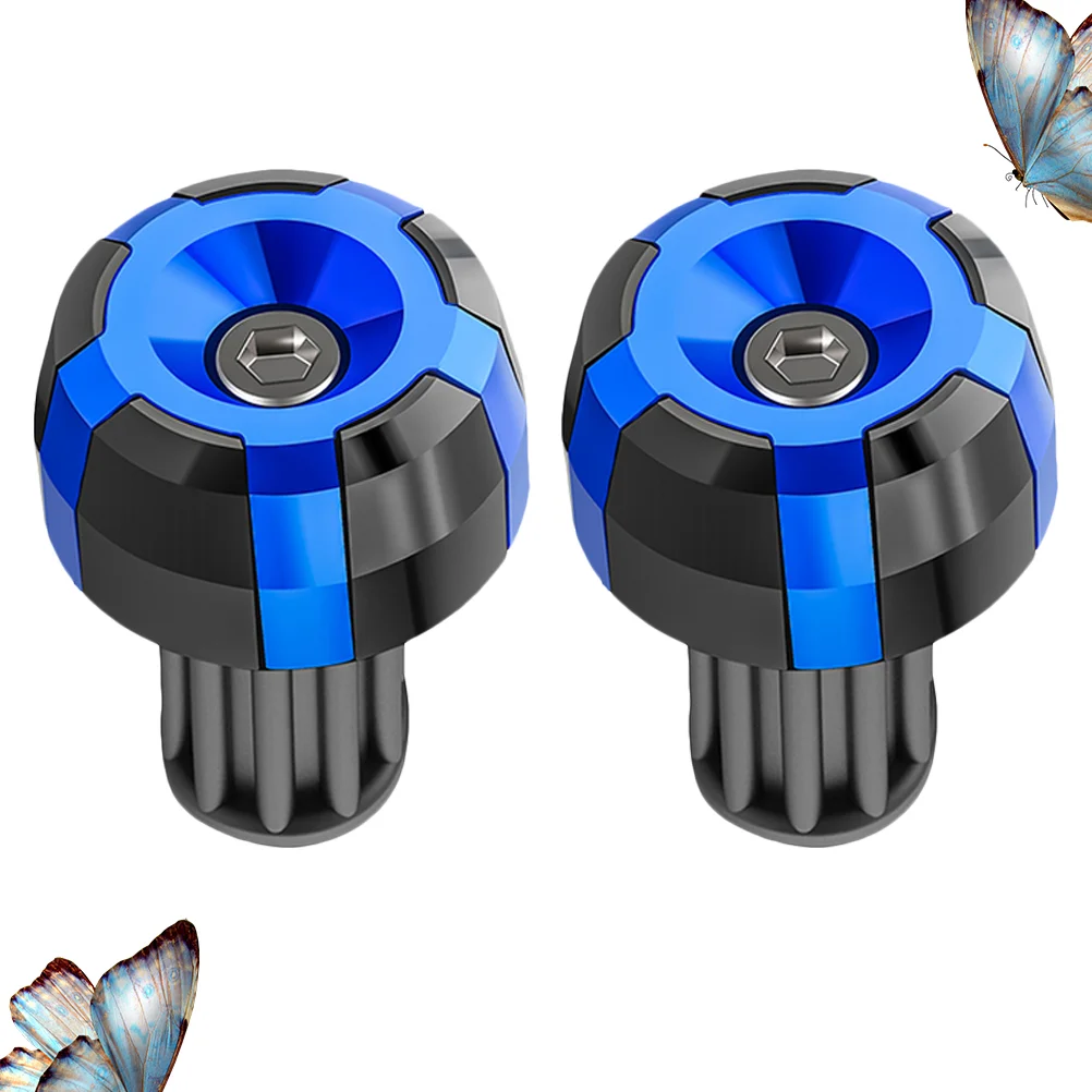 

2pcs Motorbike Handlebar Ends Off-Road Vehicle Scooter Refit Handle Plugs Grip Double Colors Plugs Parts (Random Color)