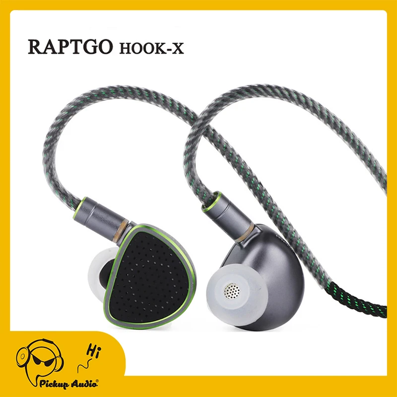 RAPTGO HOOK-X 14.2mm Open Planar Drive+PZT Drive HiFi In-ear Earphone with Detachable 0.78 2pin OCC Cable