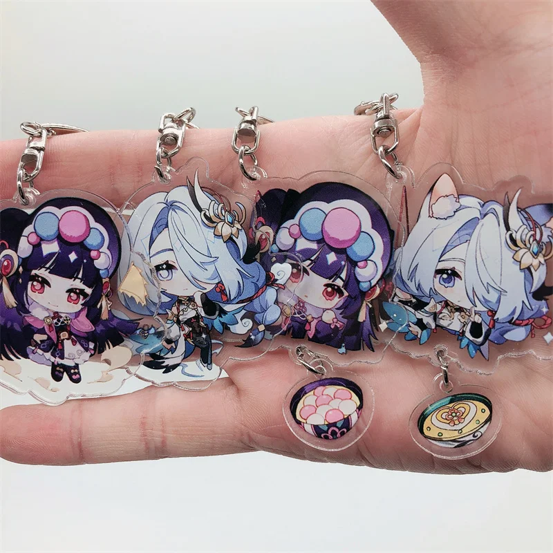 

Game Genshin Impact Shen He Yun Jin Key Chains Keychain Cosplay Acrylic Pendant Keyring Christmas Gift Prop