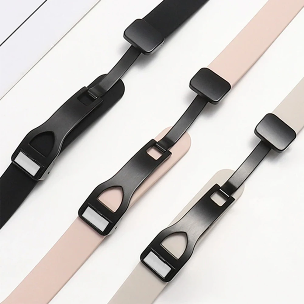 Silicone Strap For Apple Watch Band 8 7 44mm 40mm 41mm 42mm 38mm 45 mm Magnetic Bracelet iWatch Series 6 5 se 3 ultra 49mm 45mm