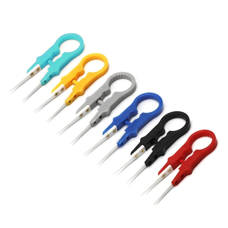

Anti-Static Multifunctional Plastic Precision Tweezer Heat Resistant Tweezer DIY