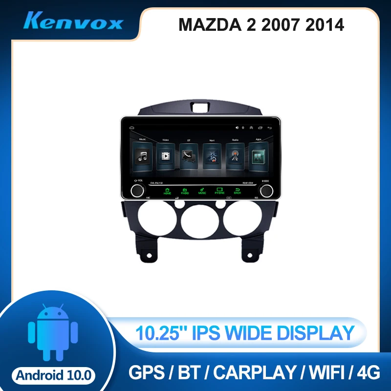 

Автомагнитола 2 din, 10,25 дюйма, IPS, Android, для MAZDA 2 2007 2014