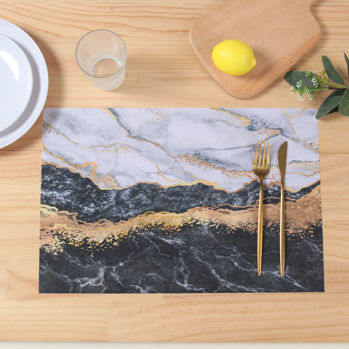 Подстилка под мрамор украшение на день рождения для детей и взрослых кухонного