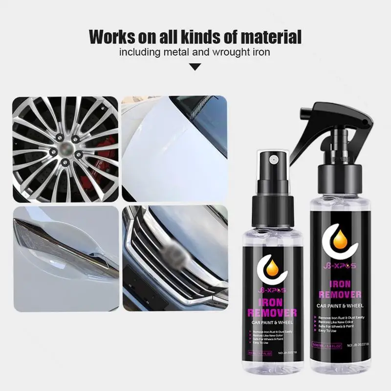 

Iron Powder Remover Car Rust Maintenance Tool Spray High Concentration Car Cleaning Tool For RVs SUVs Trucks And All Car Series