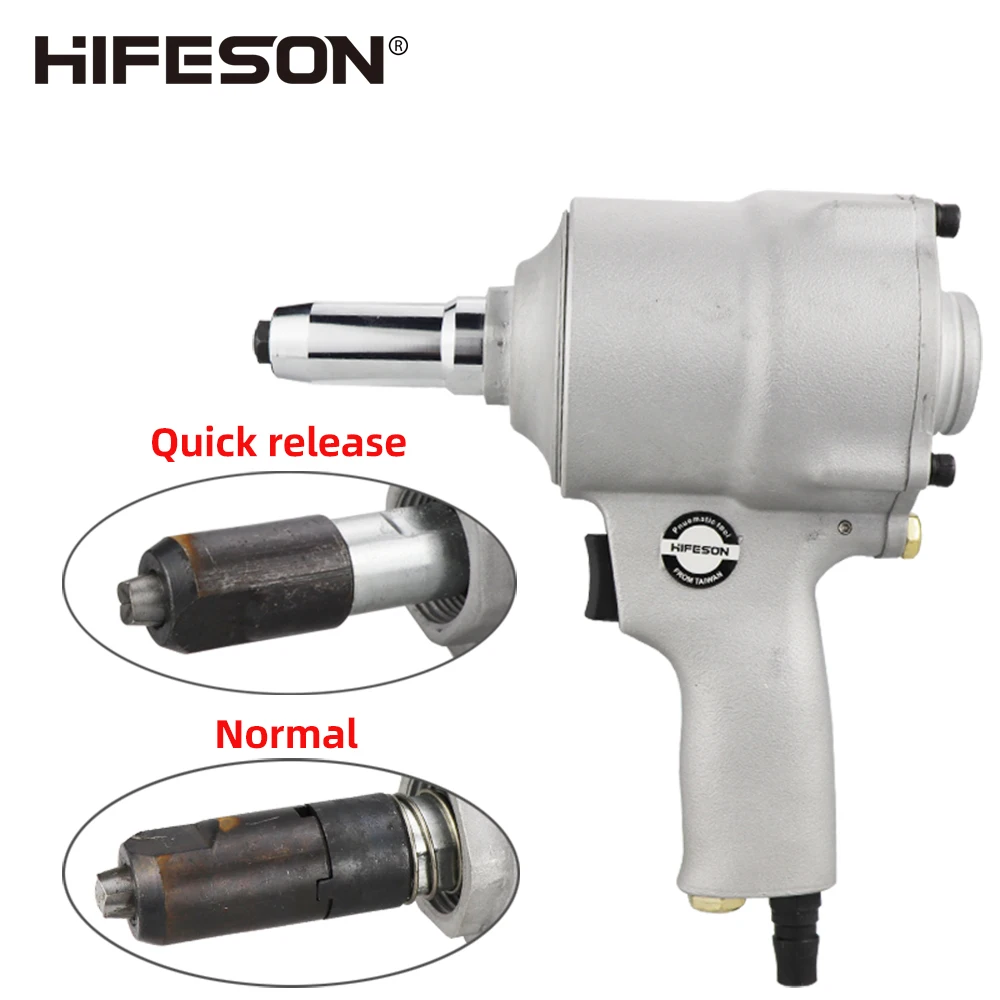 HIFESON Pneumatic Rivet Nail Gun Air Blind Riveting Tool Automatic Rivet Nailer Nail Automatic out Machine For 2.4mm-4.8mm Nails