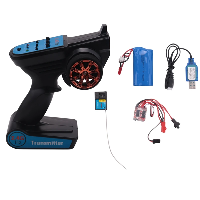 

Комплект пульта дистанционного управления 2,4G CH3, передатчик ESC, приемник, набор батарей для WPL C14 C24 MN D90 MN99S, детали для обновленного радиоуправляемого автомобиля