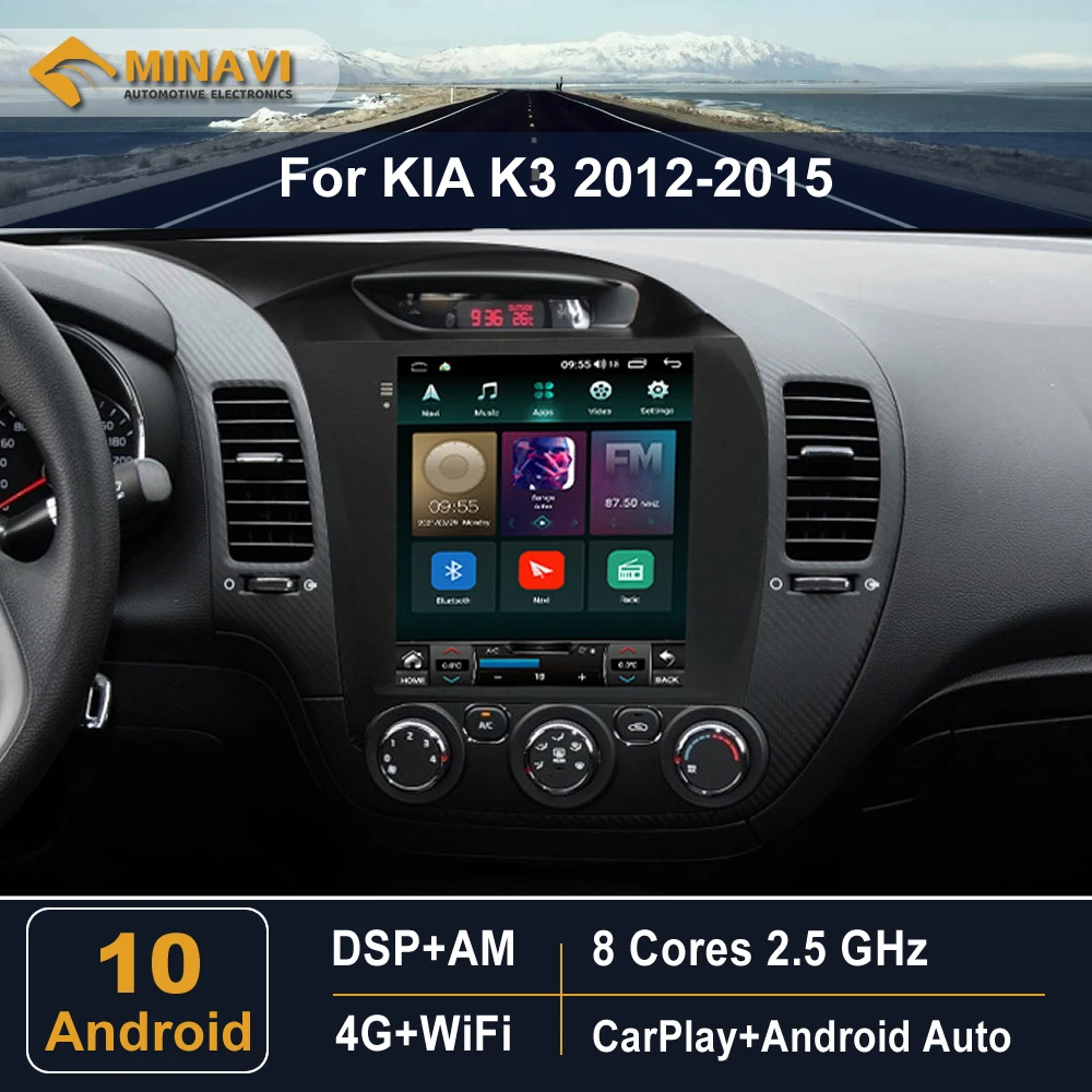 Вертикальный экран 9 7 дюйма в стиле Telsa для KIA K3 2012-2015 автомобильное радио