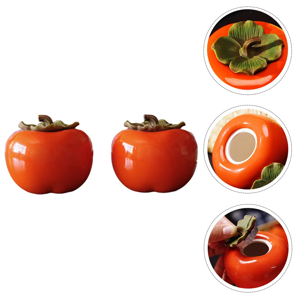 

Tea Ceramic Jar Canister Sealed Storage Coffee Lid Persimmon Airtightcontainer Withtin Sugar Can Bowl Crock Set Loose