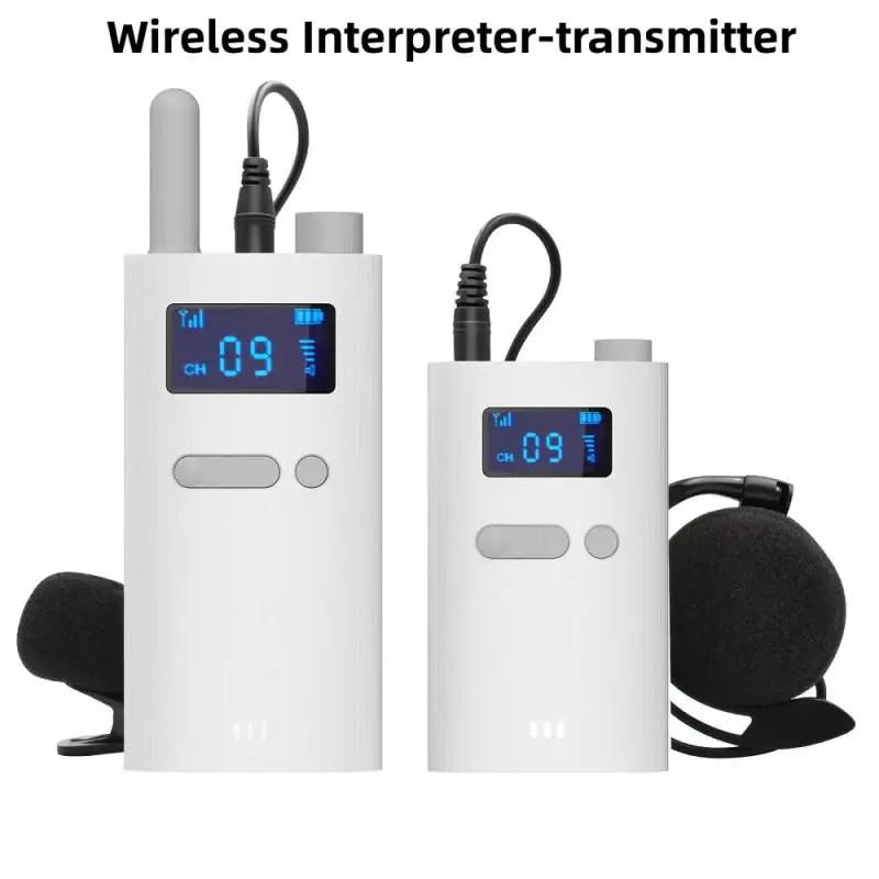 

2.4G Wireless Interpreter-transmitter Strong Anti-interference One-to-many Explanation Microphone For Office Guided Tour