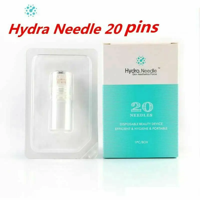 

Hydra Micro Needle Titanium Tips Derma Needles Skin Care Anti Aging Whiten Bottle Stamp Serum Injection Reusable Hydra 20 Pins