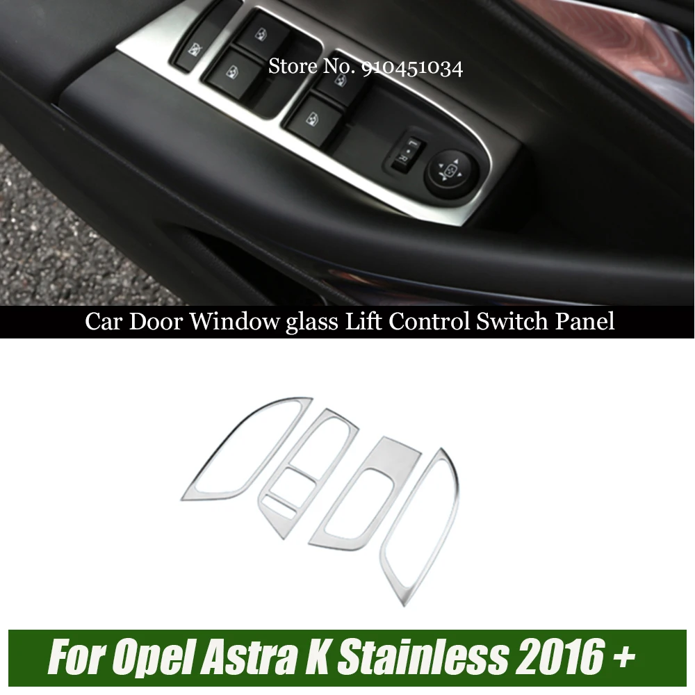 

For Opel Astra K 2016 2017 2018 2019 Accessories LHD Interior Door Panel Window Button Trim Bezel Garnish Cover Car Styling