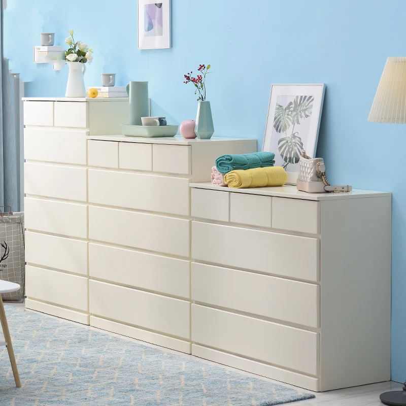 Шкаф для спальни кремового цвета элегантные ящики деревянный современный шкаф