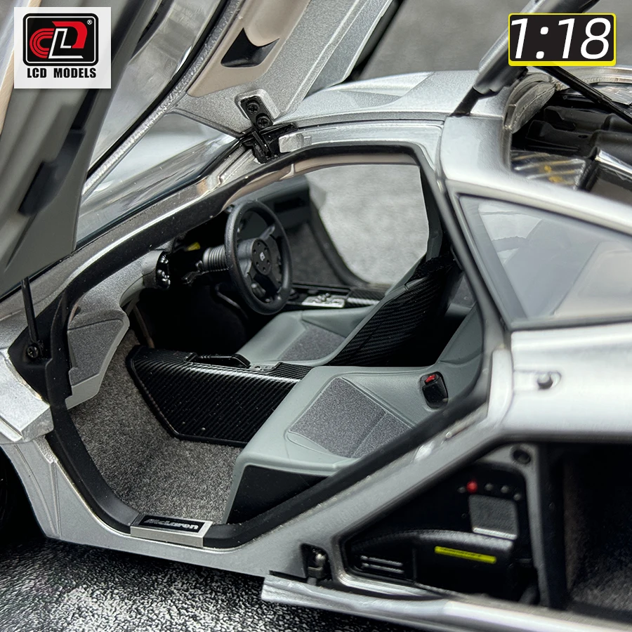 Фото NewS McLaren F1 XP5 Silver 1:18 ЖК-модель из сплава, модель автомобиля, спортивный автомобиль, статический дисплей, праздничная подарочная коллекция №4