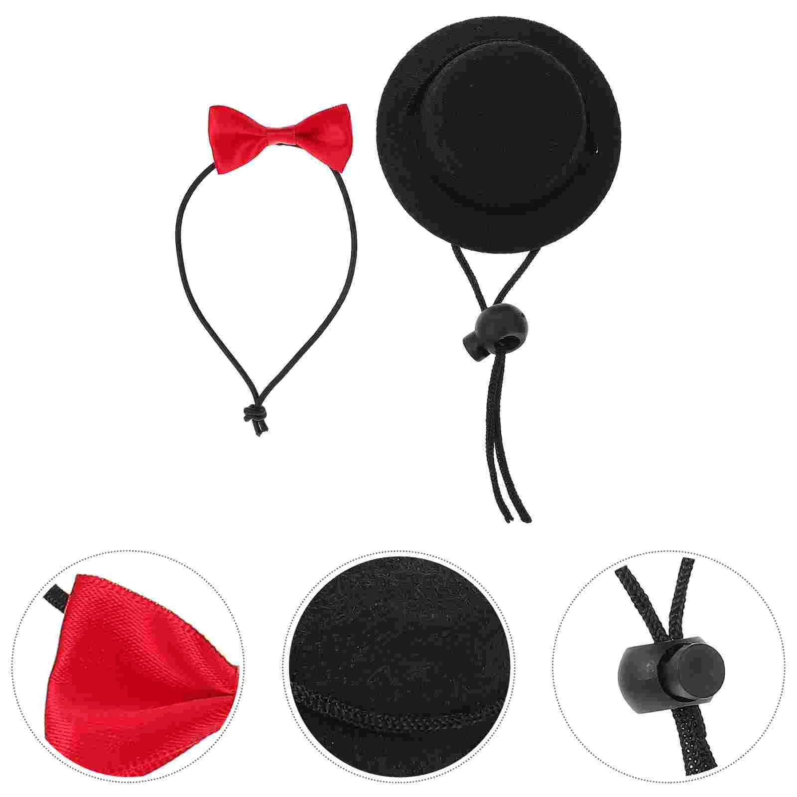 

Bow Tie Party Bunny Outfits Pet Dress Accessories Bowler Bunny Headgear Formal Decor Supplies