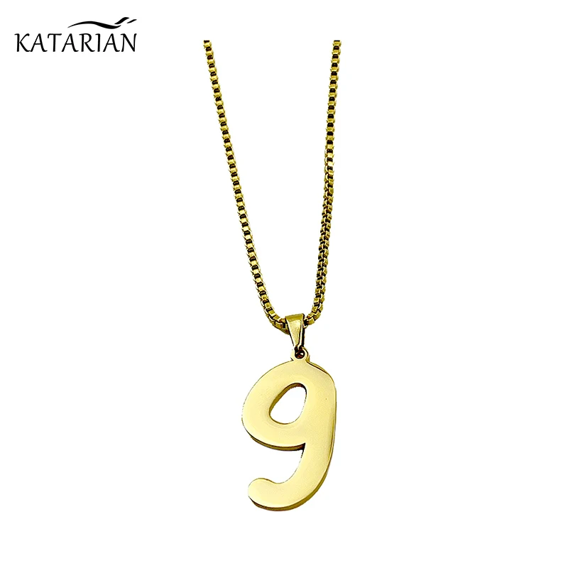 

Stainless Steel Number Necklace For Women Men Lucky Number Chain Necklaces Jewelry Number 0 1 2 3 4 5 6 7 8 9