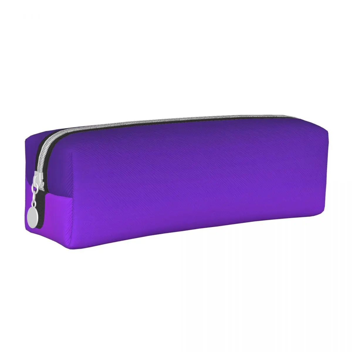 

Ombre Gradient Square Pencil Case Black Violet and Pink Girls Boys Vintage Leather Pencil Box Elementary School Zipper Pen Bags