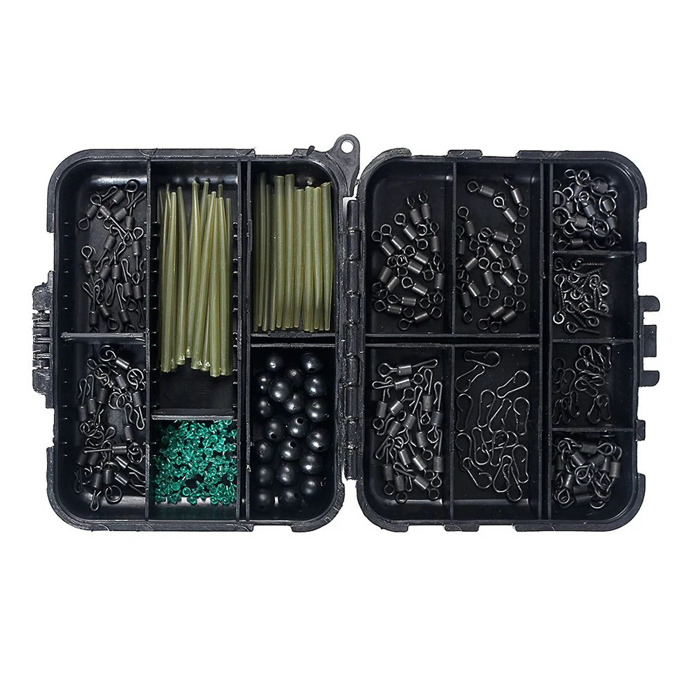

1 Box 300pcs Carp Fishing Tackle Weights Clip Hooks Swivels Terminal Rigs Hooks Snaps Detachable Card Slot For Carp Fishing