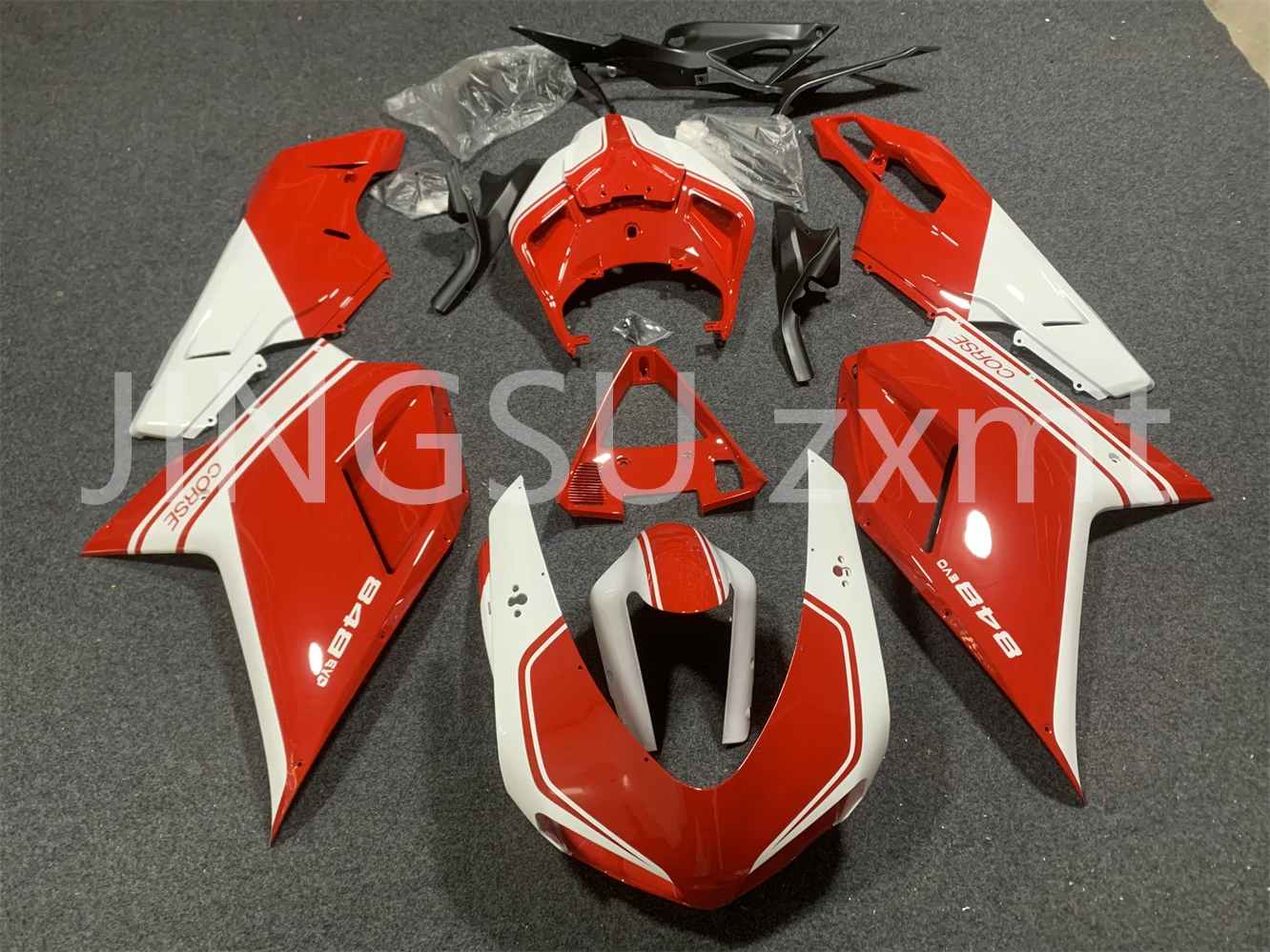 Новый комплект обтекателей для мотоцикла ABS подходит DUCATI 848 1098 1198 2007 2008 2009 2010 2011