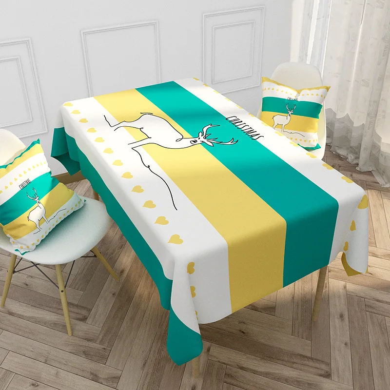 

Новинка 2022, Рождественская скатерть, мультяшная скатерть с лосями, украшение на день рождения и свадьбу, домашняя кофейная скатерть, скатерть
