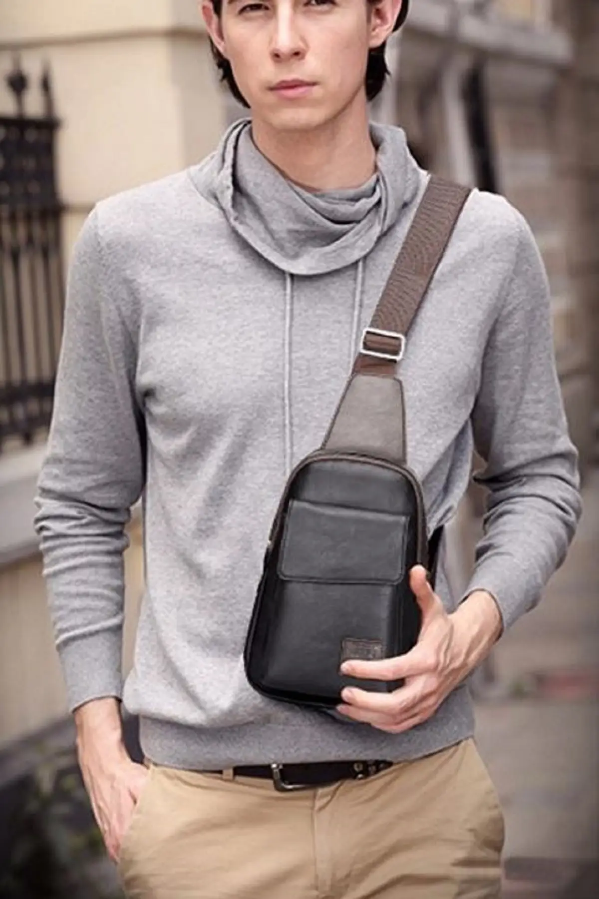 2022 Trend Men's Bag Cross Shoulder Chest And Back Cantasi _ _ With cek Cuzdani