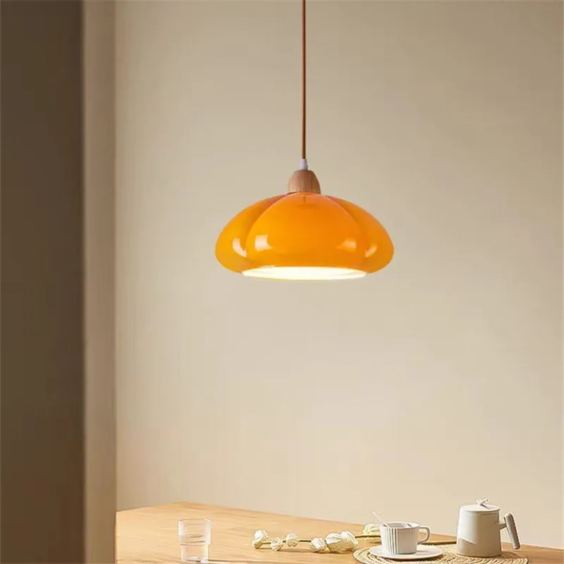 Креативная люстра среднего века лампа в виде оранжевой тыквы для ресторана