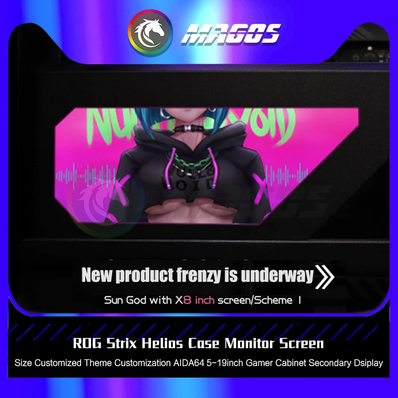 Монитор ROG Strix с завитками, размер экрана, индивидуальная Настройка темы, AIDA64 5-19 дюймов, игровой шкаф, вторичный Dsiplay