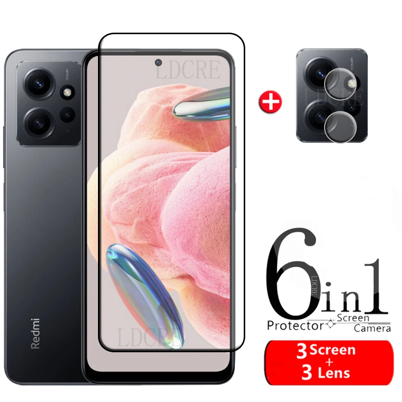 

For Xiaomi Redmi Note 12 Glass For Redmi Note 12 Tempered Glass Full Cover 9H Screen Protector Redmi Note 12 Pro Plus Lens Glass