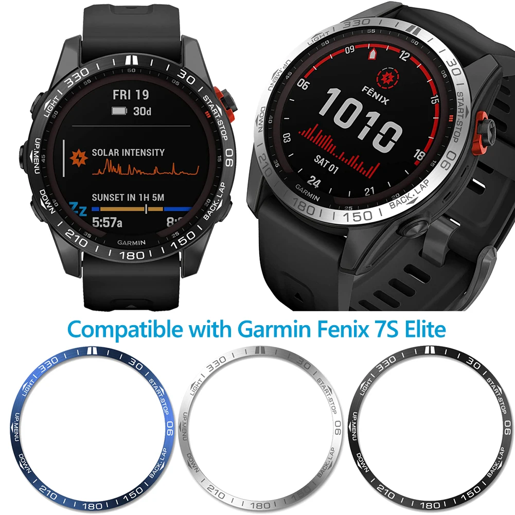 

Рамка из нержавеющей стали для часов Garmin Fenix 7/7S/7X, металлическая Антибликовая крышка, рамка, бампер, кольцо, Сменные аксессуары