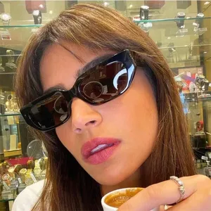 New Fashion Vintage Sunglasses Women Brand Designer Retro Rectangle Sun Glasses Female 2022 Trend Po in Pakistan
