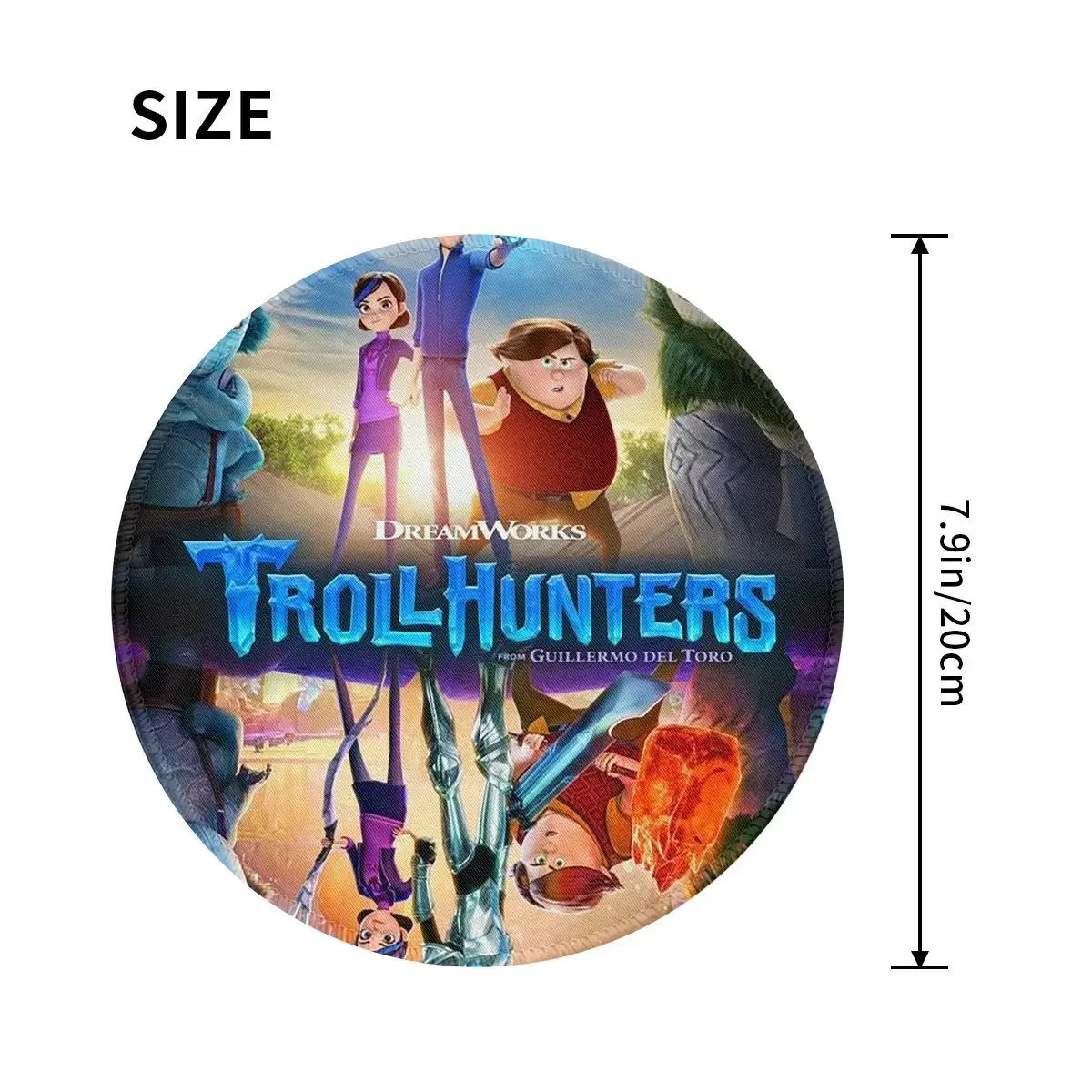 Фото Круглый коврик для мыши с рисунком TrollHunters, коврик для клавиатуры и мыши, игровой коврик для ноутбука, офисные аксессуары, настольные коврики №4