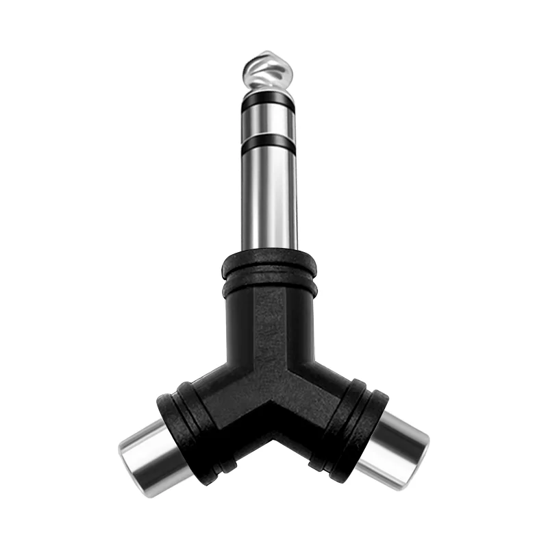 5 шт. Y-образный адаптер для стереозвука 6 35 мм штекер на два RCA разъем 2