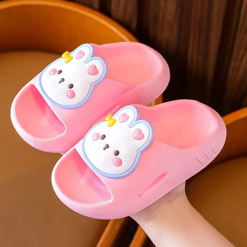 Summer Cute Cartoon Children's Slippers Animals Fruit Pattern Breathable Comfortable Non-slip Soft Home Slippers Shoes Kids