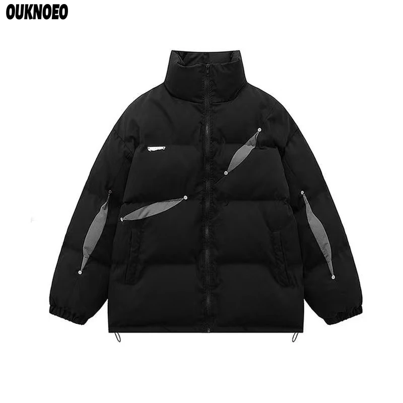

Winter Women Clothes Cotton Coat Fashion Streetwear Thick Black High Collar Windproof Jacket 2023 Padded Warm Women Parkas Coat