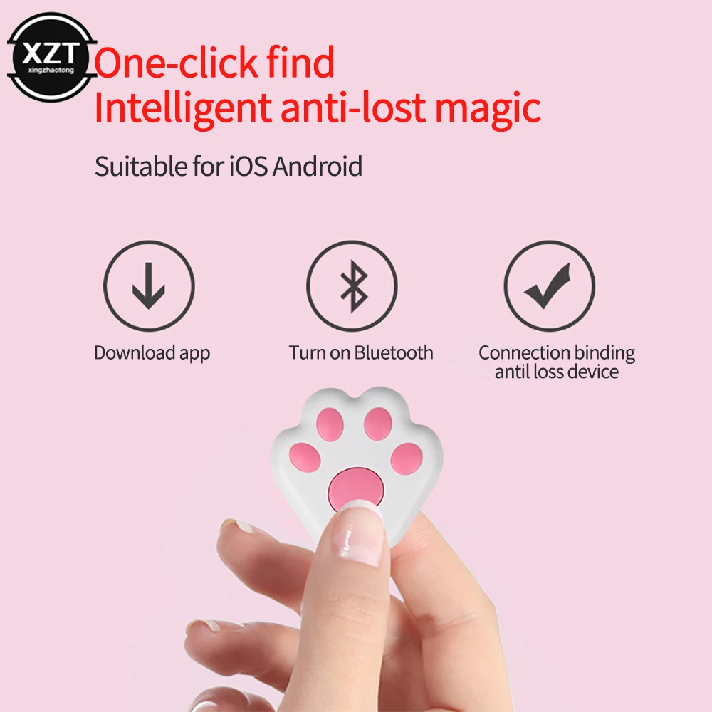 Mini Smart GPS Tracking Locator Prevention Anti-Lost Waterproof Portable Bluetooth Tracker for Pets Cats Dogs Accessories