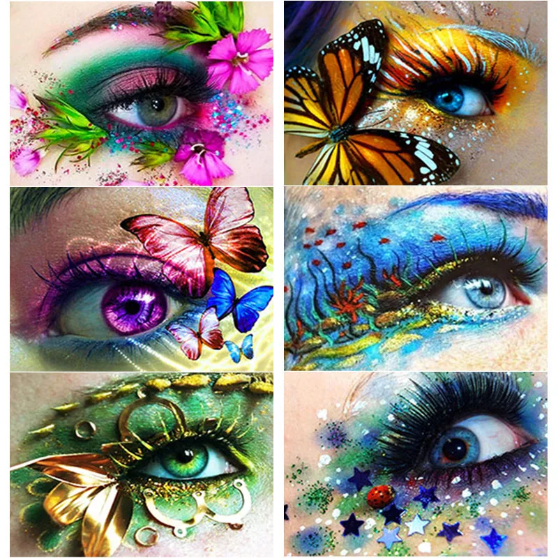 

5D DIY Diamond Painting Abstract Eyes Diamond Embroidery Landscape Cross Stitch Full Square Round Drill Home Decor Manual Gift