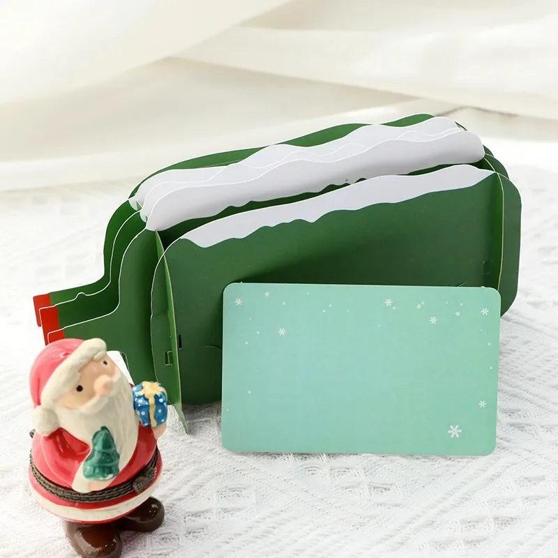 Рождественская открытка 3D бутылка для дрифта поздравительные открытки