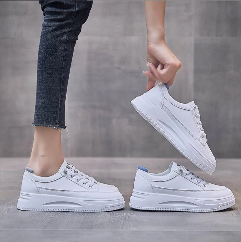 

Кроссовки женские спортивные, Вулканизированная подошва, модная обувь на платформе, белые, осень 2022